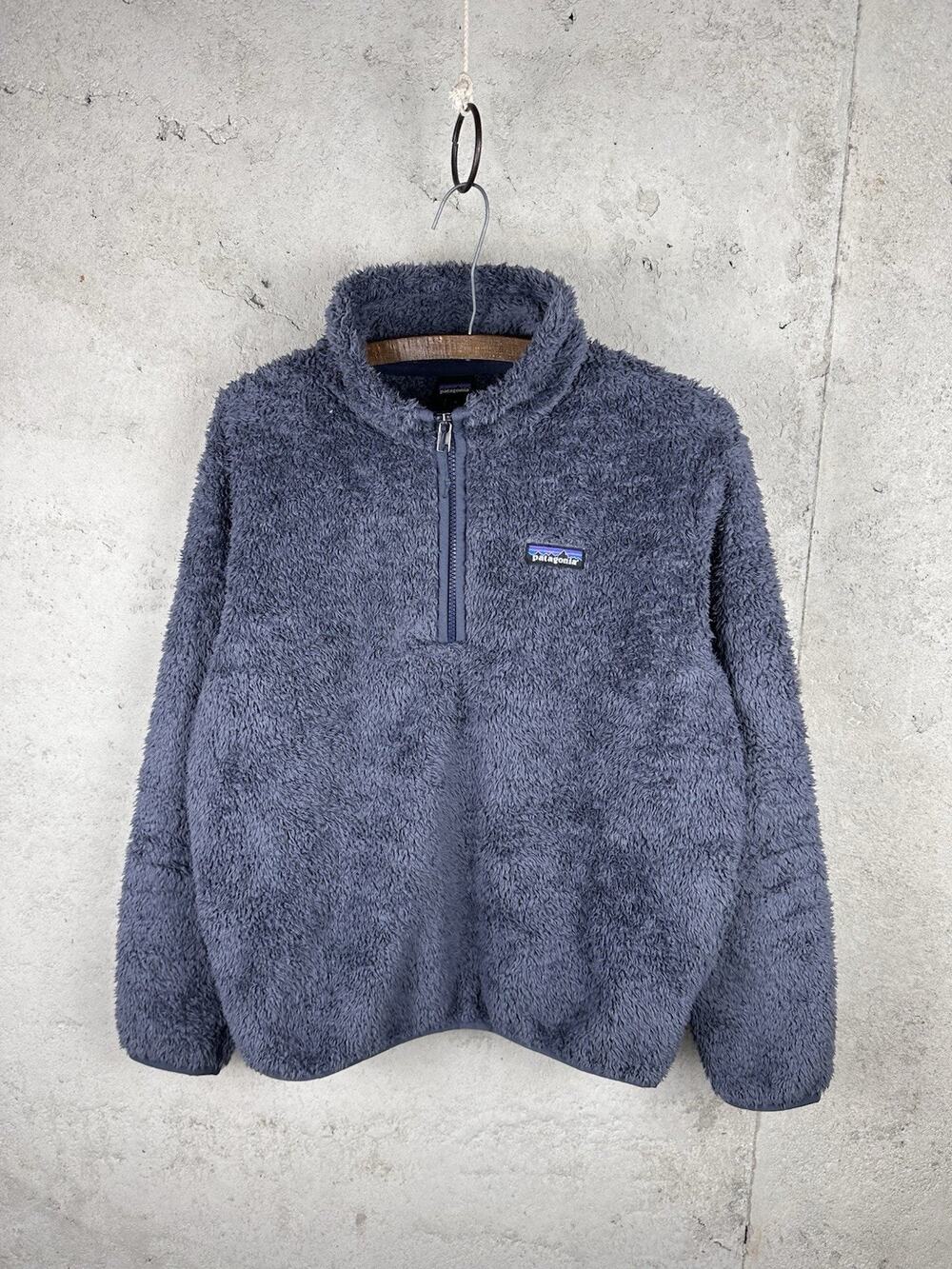 Patagonia Los Gatos Quarter Zip Fleece Fuzzy Sherpa Gray Women's Small Outdoor